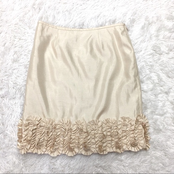 Dresses & Skirts - SKIRT-Beige. Ruffled Hem. Size 10